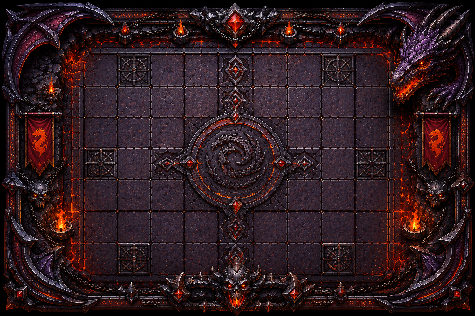 Lava Ember Snake Game - Dragon themed board